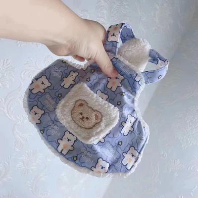Pet Vest Clothing Autumn and Winter Cute Cartoon Pattern Cat and Dog Teddy Bear Pommel Malzis Yorkshire Strap Puppy Clothes