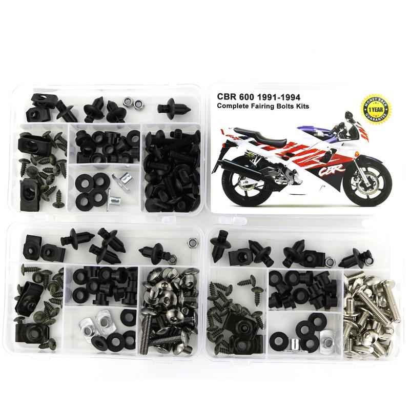 Fit For Honda CBR600 CBR 600 1991 1992 1993 1994 Motorcycle Complete Full Fairing Bolts Kit Speed Nut Clips Screw Steel