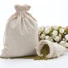 10pcs Natural Drawstring Cotton Gift Bag Miscellaneous Grain Jewelry Cosmetic Packaging Bag Festival Candy Reusable Sachet Sack