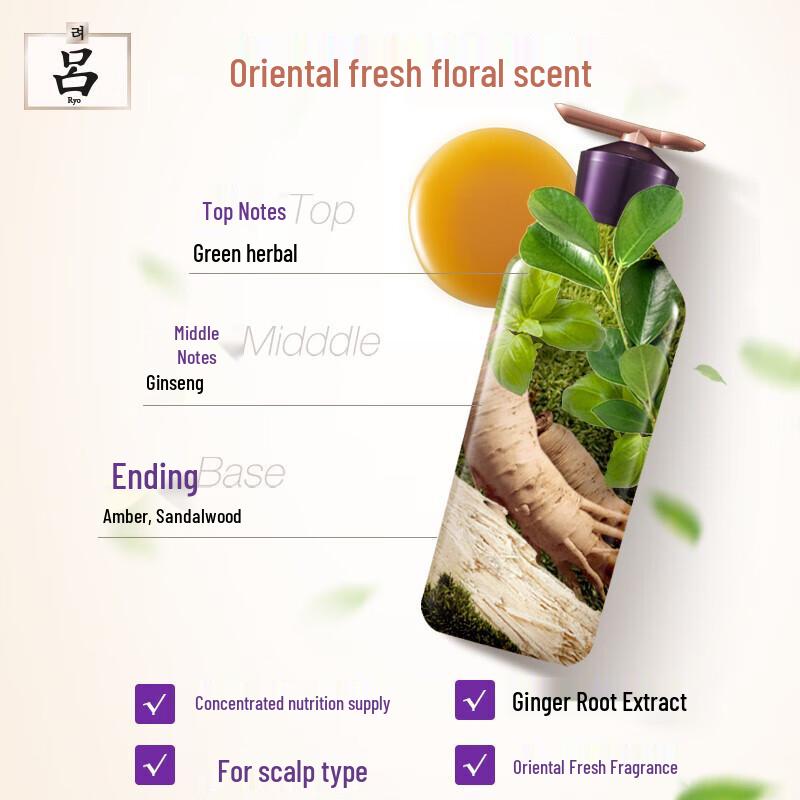 Ryo Purple Ryo Hair Root Strengthening & Oil Control Shampoo & Conditioner Set