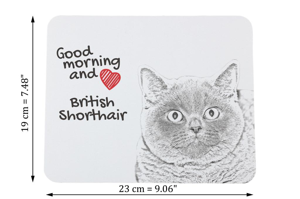 British Shorthair - mouse pad com estampa, pad de gato personalizado, gadget exclusivo para um trabalhador de escritório da marca Art-Dog
