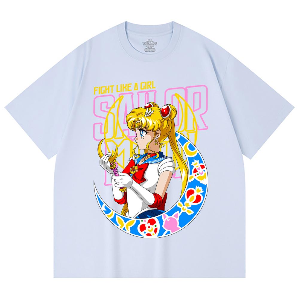 230 Gsm 100% Cotton Sailor Moon V8 Minako Print Unisex Heavy Cotton T Shirt