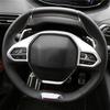 For Peugeot  508     ABS Carbon Fiber Steering Wheel Buttons Trim Decorative Frame Cover Styling Accessories
