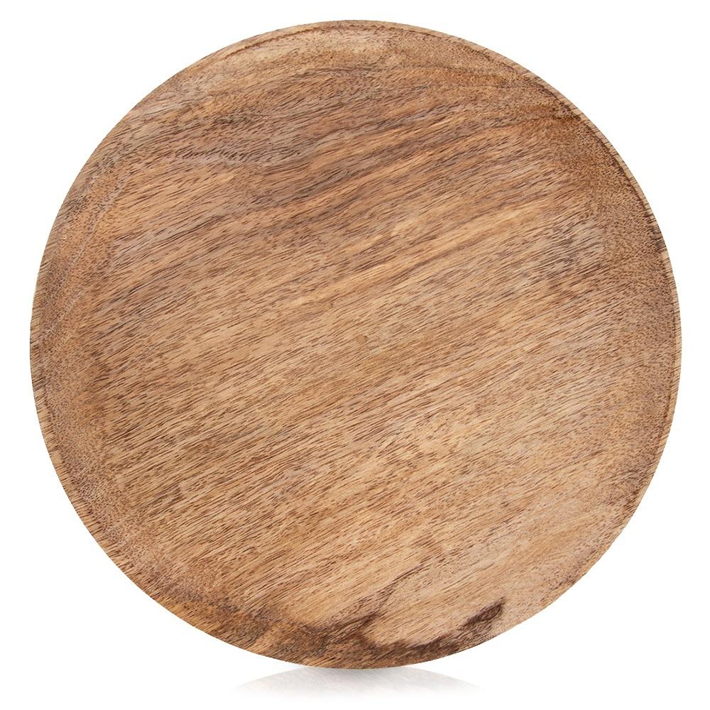 Talerz Drewniany do Serwowania Taca Patera na Dekoracje Kompozycje 25 cm