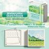 Grid Paint Box Tearable Painting Book Travel Watercolor Palette Paint Palette Notebook