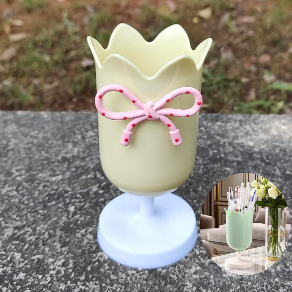 Cute Pencil Head Shape Pen Holder Pencil Storage Box Student Desktop Office Household Multifunctional Makeup Brush Organizer Box