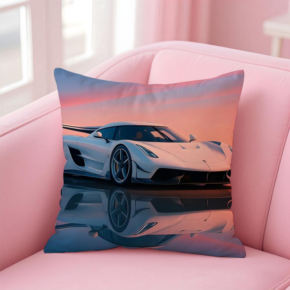 

Fashion KKoenigseggS JJeskoS Luxury Cushion Cover Pillow Case Soft Friendly Fabric Concealed Zipper 30X30cm
