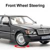 1:24 W140 320SEL M3 Toy Car Model Alloy Diecast Sound Light Pull Back Miniature Vehicles Models Christmas Gifts for Kids