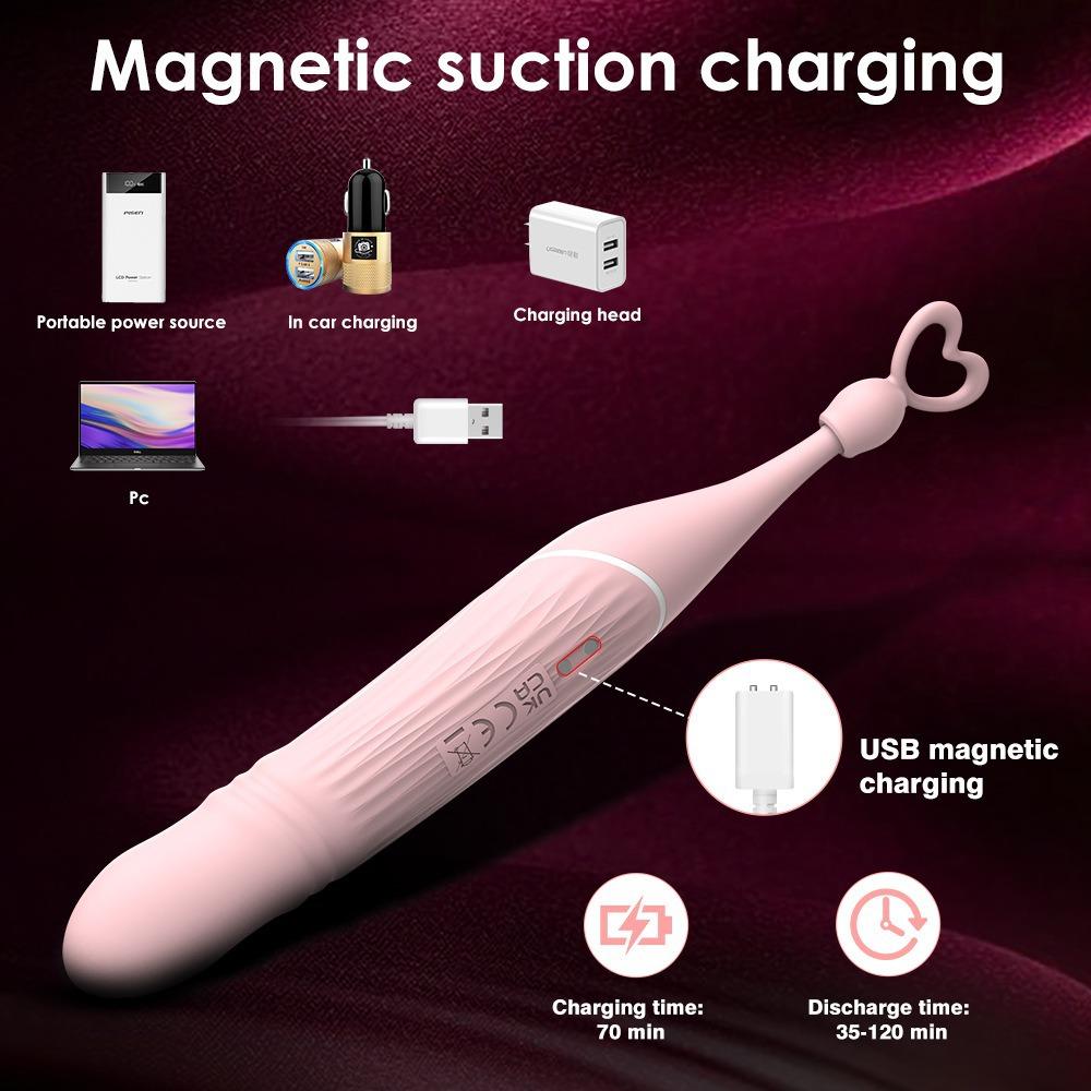 Women's Vibrating Wand Massager - 10 Speeds G-Spot Clitoral Stimulator, Waterproof Silicone Sex Toy for Adults