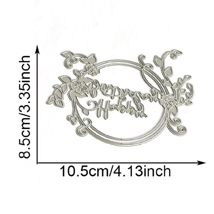 Wreath Cutting Dies for Photo Scrapbooking Card Making Decorations Embossing Stencils Happy Birthday Die Cuts