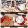 Le Chu He Li Red Stainless Steel 3-Piece Cookware Set