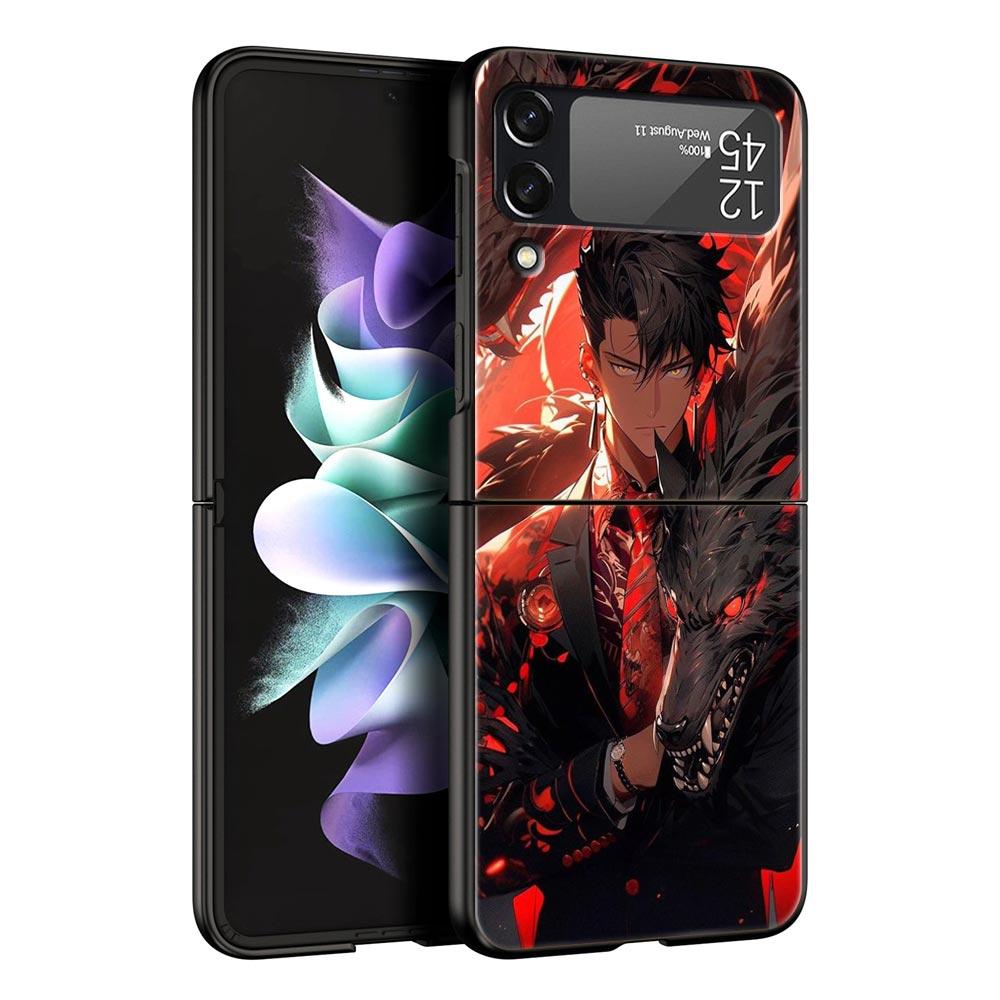 Genshin impact dragon Zhongli Case for Samsung Z Flip 3 4 5 Folding Mobile Shell For Samsung Z Flip3 Flip4 Flip5 PC Hard Cover