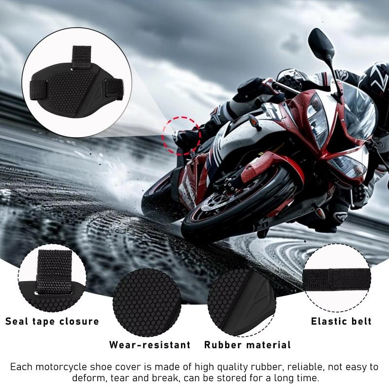 Motor Schakelpedaalhoes Zwart Motorfietsschoenhoes Rubberen Schoenbeschermers voor MannenVrouwen Schakelaccessoires Universeel
