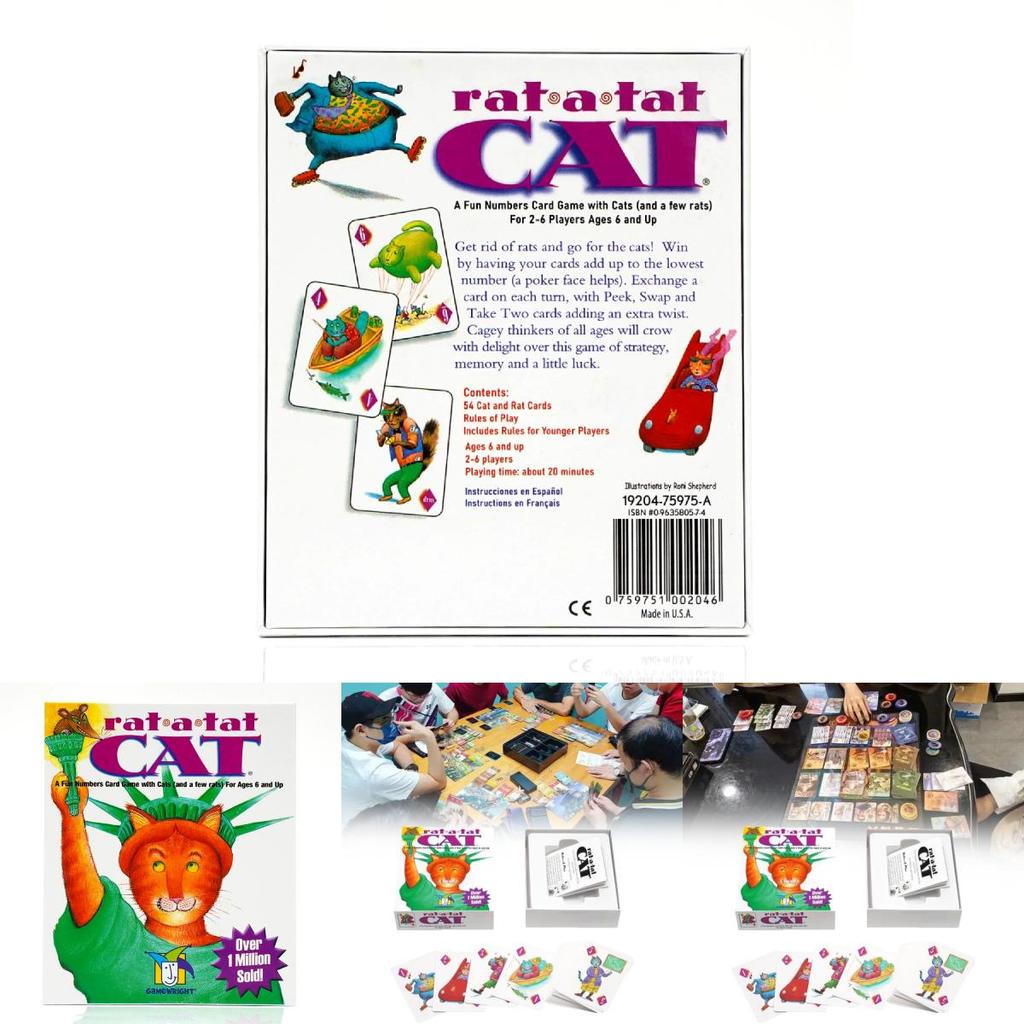 Gioco di Carte Rat-a-Tat Cat per Divertimento in Famiglia Gioco Accessorio Giocattolo