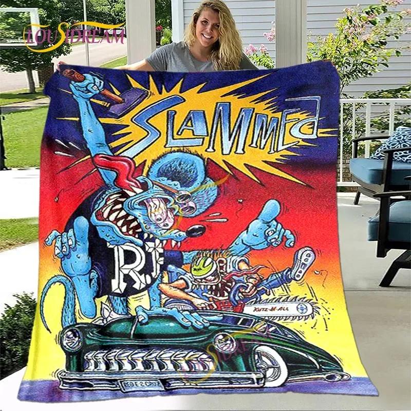 Cute Children's Holiday Birthday Gift Cartoon Rat Fink Cute Home Bedroom Decoration Thin Sofa Cover Sheets Four Seasons Blanket