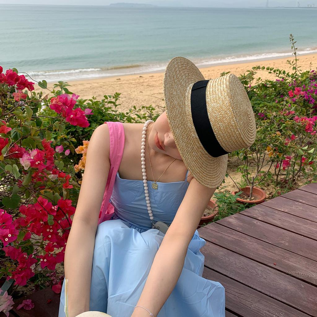Beach Versatile Womens Hat In Black And White With Uv Protection Bamboo Fiber