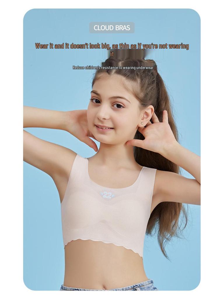 Seamless Ice Silk Underwear for Teen Girls - Thin Vest Bra