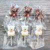 Bag Cartoon Couple Little Bear Candles INS Style Creative Candle Bow Tie Party Dressing Supplies