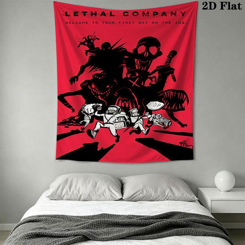 Lethal Company Wall Hanging Printed Fabric Blanket Decorative Tapestries for Bedroom Living Room Home Decor
