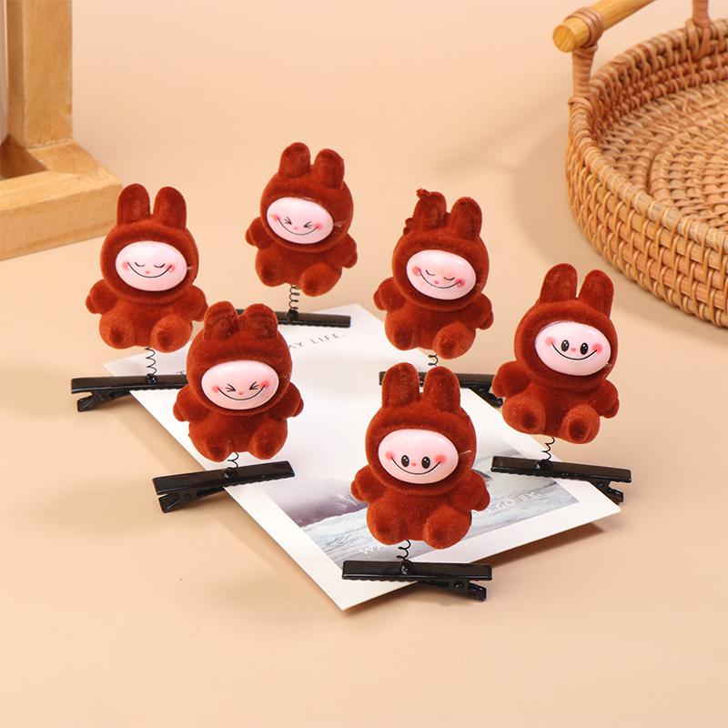 6 stk Kawaii Labubu Vår Hårspenne 3D Tegneserie Dukke Hårnåler Andenebbklemme Hodeplagg Barnas Hårtilbehør Festdekorasjoner