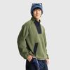 Li Ning Outdoor CF Moisture Wicking Warm Fleece Loose Pullover Letter Raglan Long Sleeve Stand Collar Fleece Jacket Men Jackets AWDVE29-3