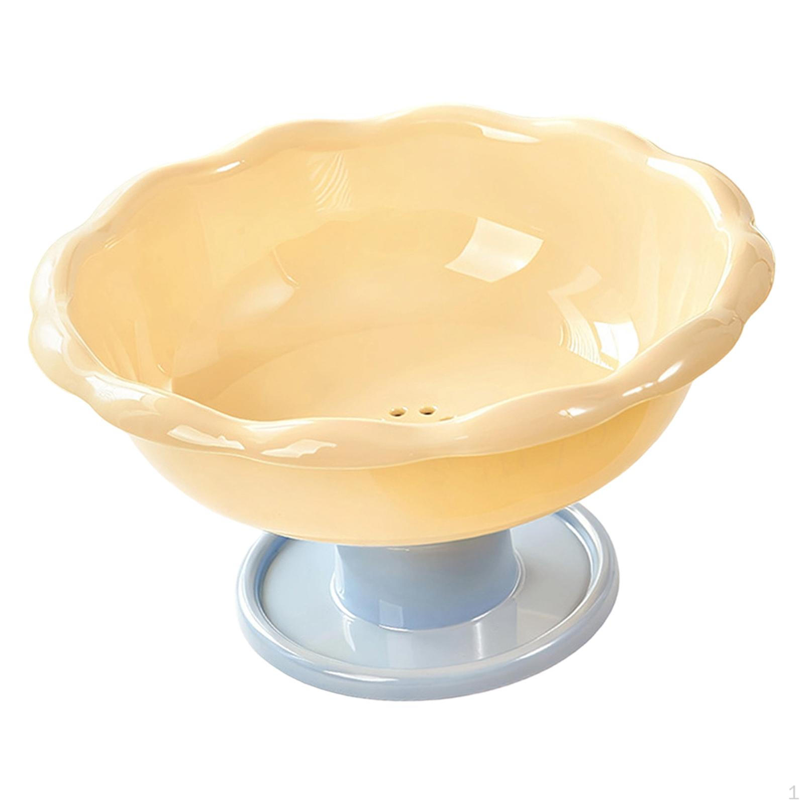 

Decorative Flower-Shaped Fruit Bowl with Drainage Holes, Removable Base, 26 Cm X 14 Cm.