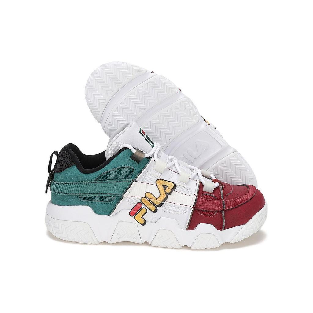 FILA Fusion Durable Breathable Low-Top Retro Basketball Shoes Women sneaker White Red T12W041202FWA