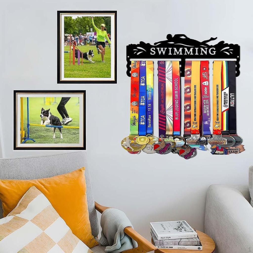 Aufhängerhalter, Einfach zu installieren Auszeichnungshalter, Metallorganisator für Sport, Rahmen für Rennmedaillenregal, Medaillen