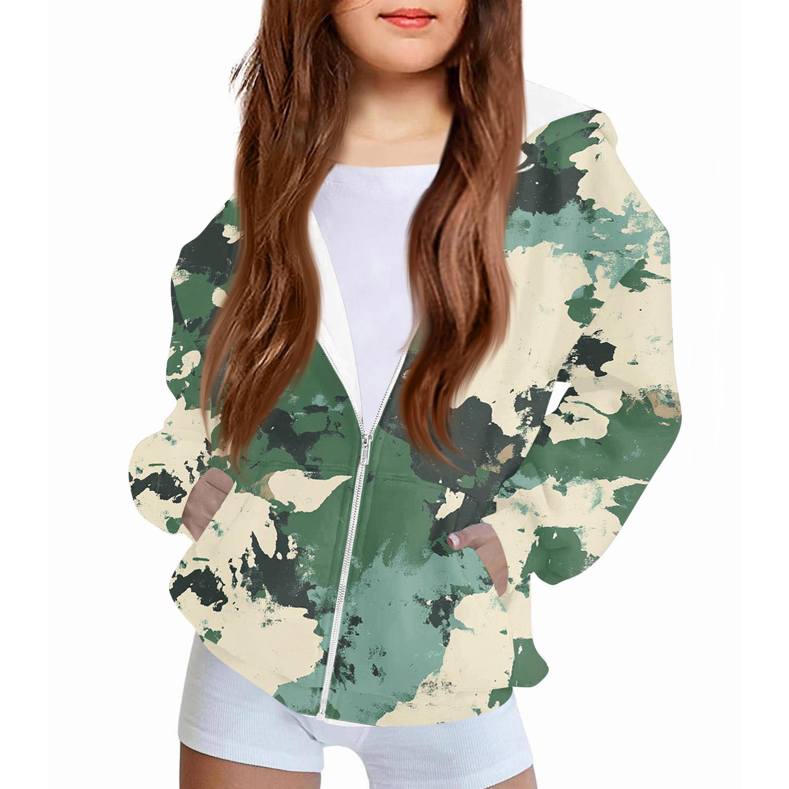 

Детская мода Рождественская толстовка с капюшоном с длинными рукавами с принтом Куртка-худи для девочек 140