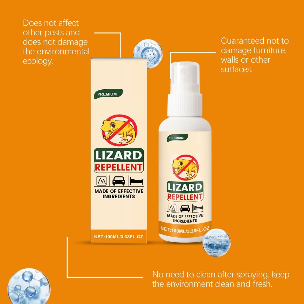 Echsenabwehrmittel Vertreibt Echsen einfach, sicher und effektiv, um eine geckofreie Umgebung zu erhalten, 100 ml