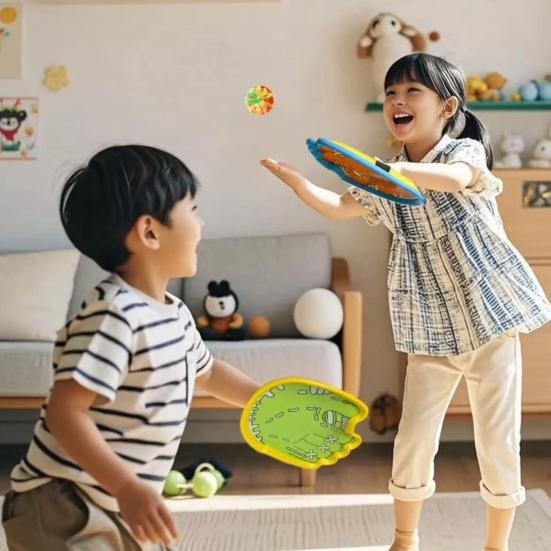 Werfen und Fangen Spiel Kinder Werfen Fangen Ball Set mit Schlägerbällen Outdoor Strandspielzeug Geburtstagsgeschenke für Jungen Mädchen 3-12 Jahre alt