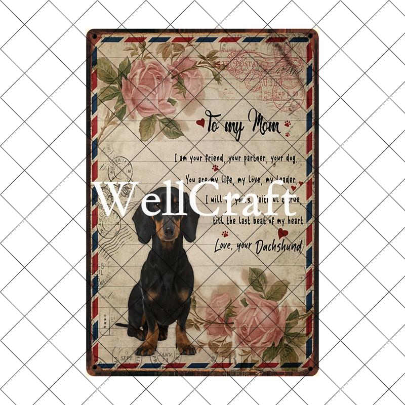 [ Wellcraft ] Pet I Am You Friend Dachshund Dog Bath Shop Wine  Art Metal Tin  Sign Wall  Poster Iron Painting Pub D-02 20*30 CM