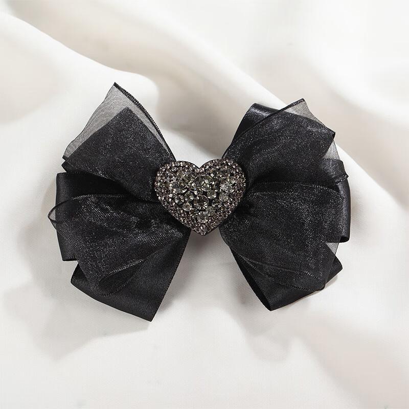 CHIMERA Bun Hair Clip, French Bow Barrette, Half-Up Hairpin, Hair Accessory, Black