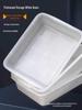 Livsmedelsgodkänd Stor Vit Rektangulär Plastbalja – Förtjockad Akvakulturbricka, Utan Lock