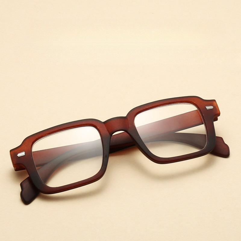 Europe and America Fashion Square Transparent Anti Blue Light Reading Glasses Men Women Vintage Simple Style Presbyopia Eyeglasses