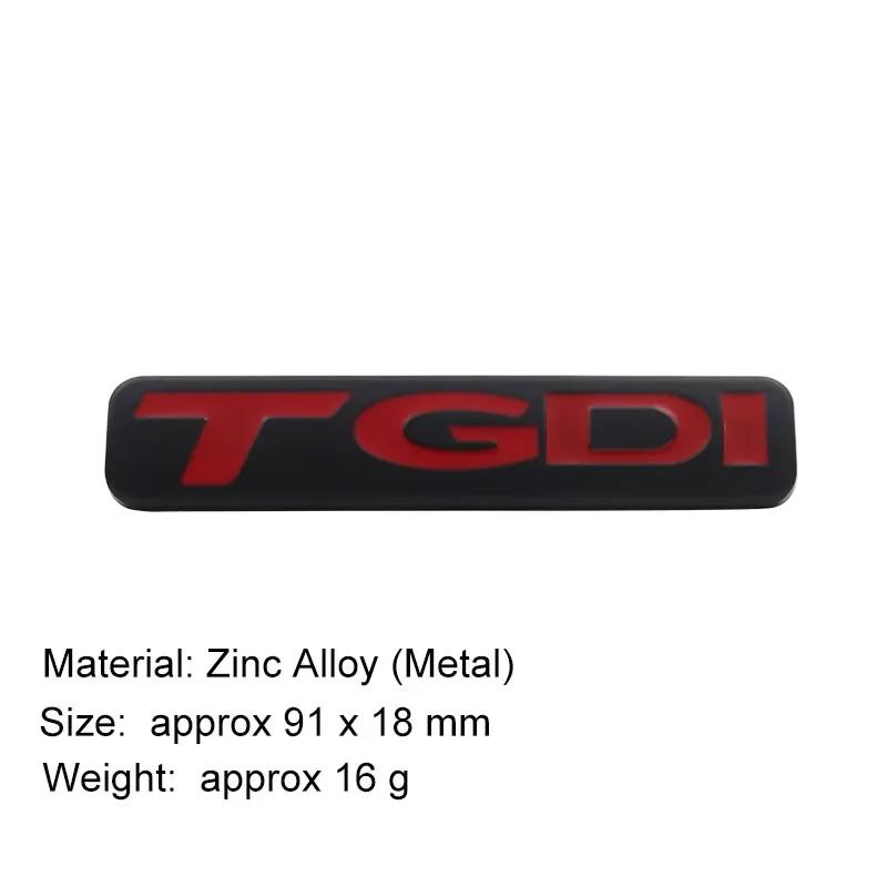 ABAB1 For Sonata Elantra Tucson IX25 IX35 3D Premium TGDI Letters Car Fender Trunk Rear Bonnet Nameplate Decal Emblem Badge Sticker