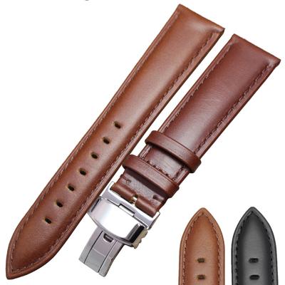Řemínek k hodinkám 18 mm - 24 mm Řemínek k hodinkám z pravé kůže Hnědý Černý Vysoce kvalitní řemínky k hodinkám Náramek zapínání Příslušenství