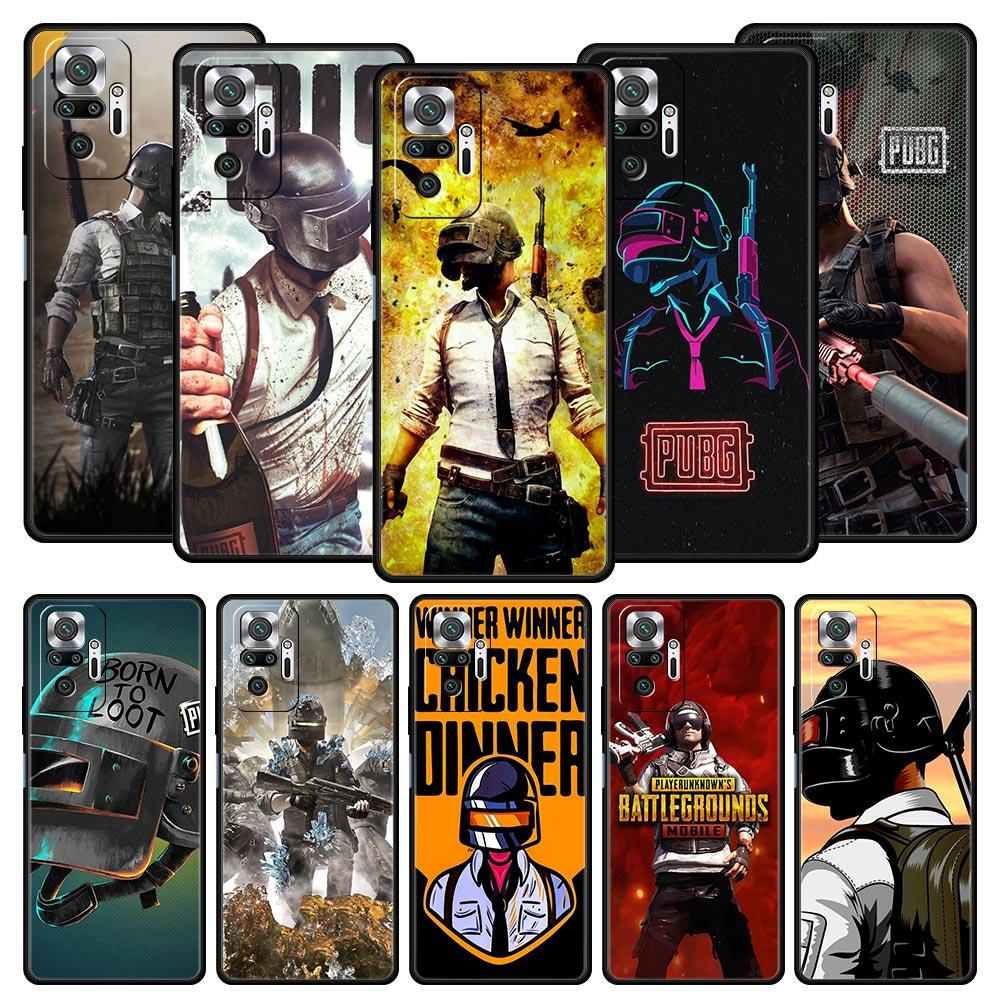 PUBG Game Phone Case For Xiaomi Redmi Note 14 13 5G 10 11 12 Pro Plus 4G 14C 13C 12C 10C Black Cover