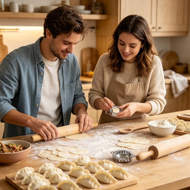 Set Professionale Manuale per Pasta con Mattarello, Tavola Tagliapasta per Gnocchi, Ravioli, Tortellini, Preparazioni Pasticceria Fatti in Casa