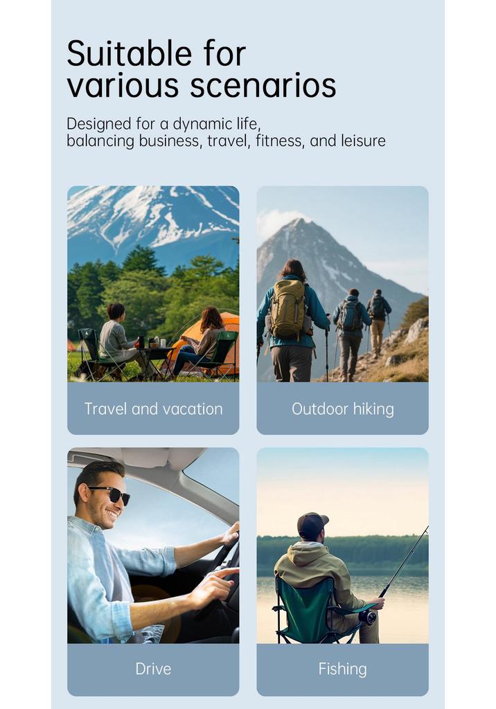V6 Max Bluetooth Smart Glasses: Music, Calls, AI Assistant, UV Photochromic Lenses for Outdoor Sports