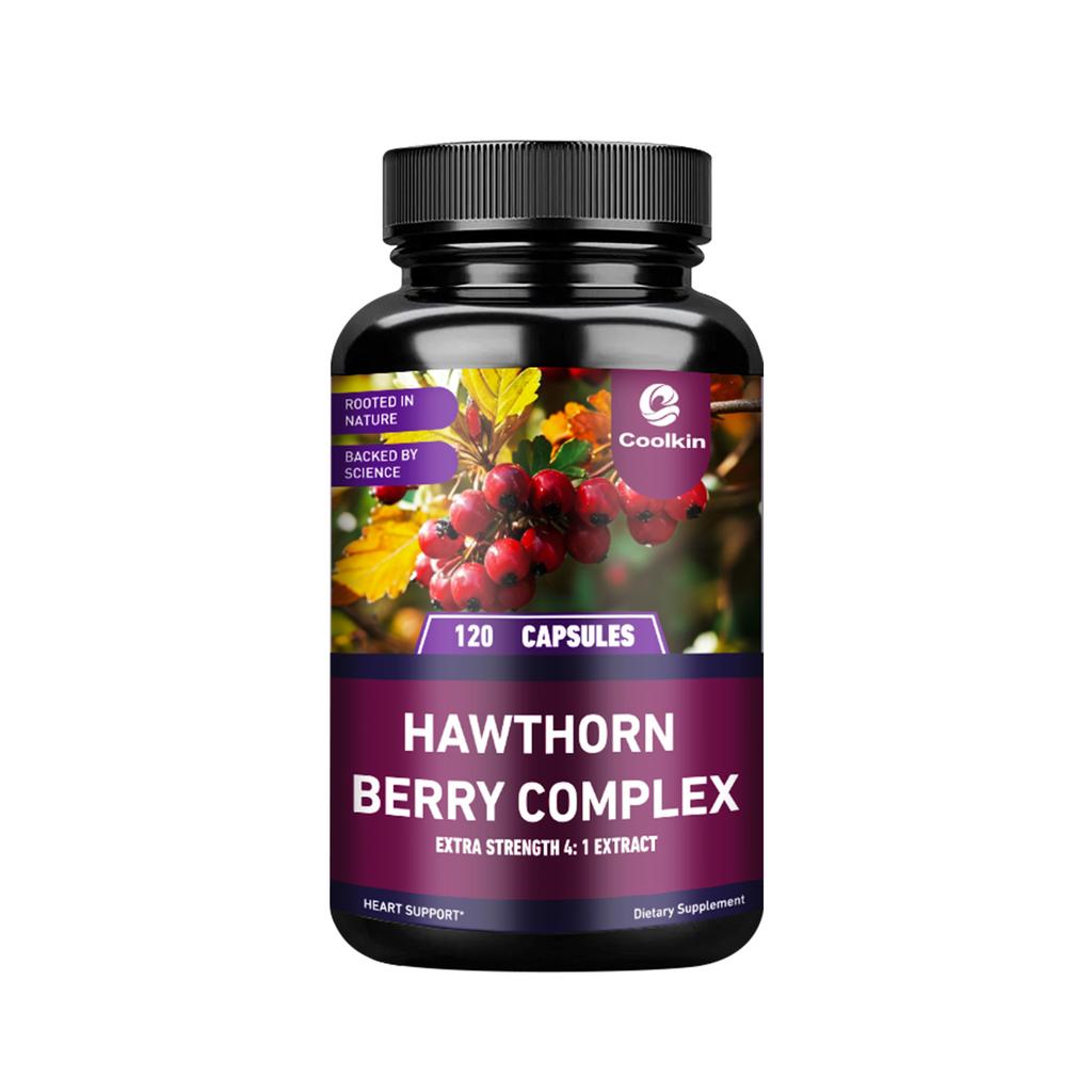 Coolkin High Potency Hawthorn Berry Capsules, Concentrated Extract, Easily Absorbed, Suitable for Adults, Natural Supplement