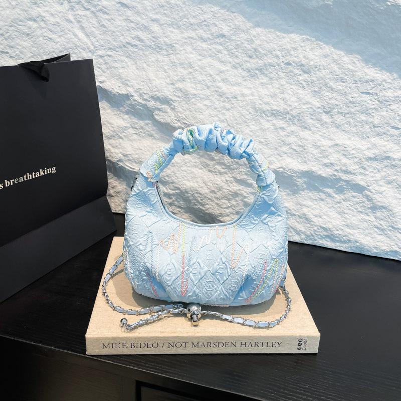 

Exquisite niche bag women s new summer fashion versatile chain messenger bag handbag small bag синий