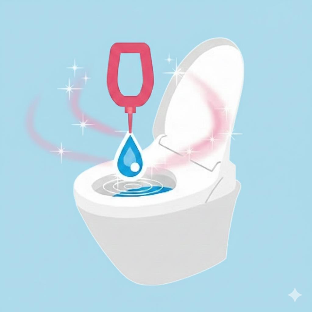 Kobayashi 1-Drop Toilet Deodorizer - Instant Odor Neutralizer - Sweet Rose & Watery Green scents (2 Pack)