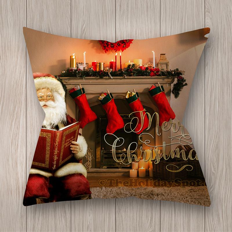 Husa de perna perna de Craciun copac cu fulg de nea imprimat canapea perna decorare perna acasa