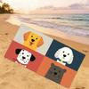 1pc Pet-Friendly Market Theme Beach Towel, Cute Pet Day Beach Towel, Soft, Absorbent, Quick-Drying, Suitable for 6 Scenarios