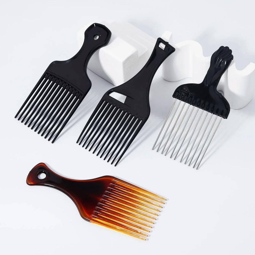 4pcs wide toothed comb set, suitable for home hair styling, salon hair tools, anti-static,special for real hair wigs
