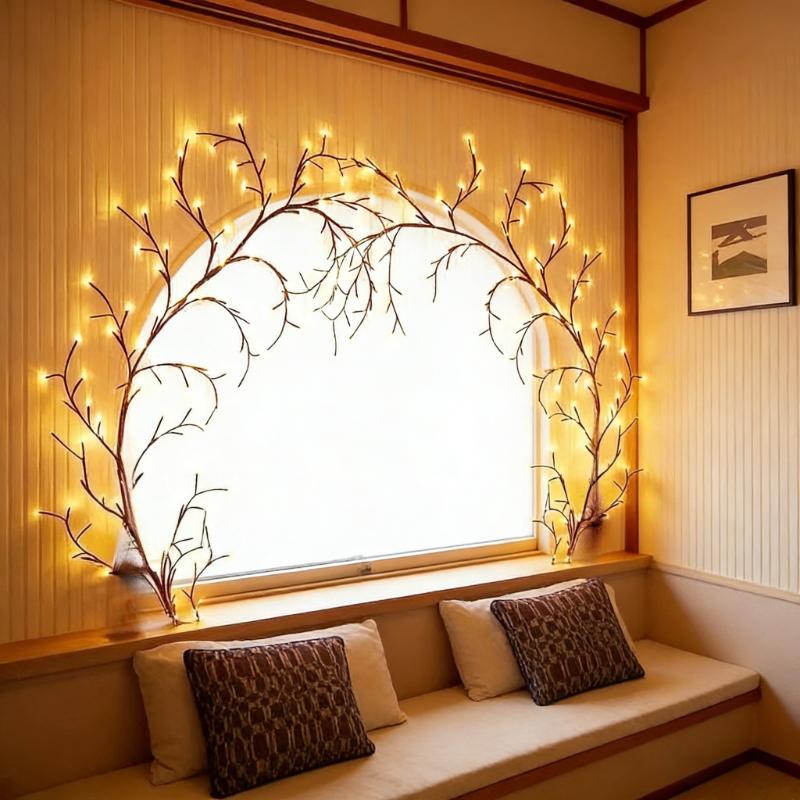Flexible Willow Branch LED Lights, Bendable Tree Branch Lamp for Bedroom Living Room DIY Home Decoration