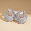 Yousheng Boho Summer Beach Earrings Faux Leather Circular Earrings Geometric Hoop Earrings for Women Vacation Jewelry Holiday Accessories