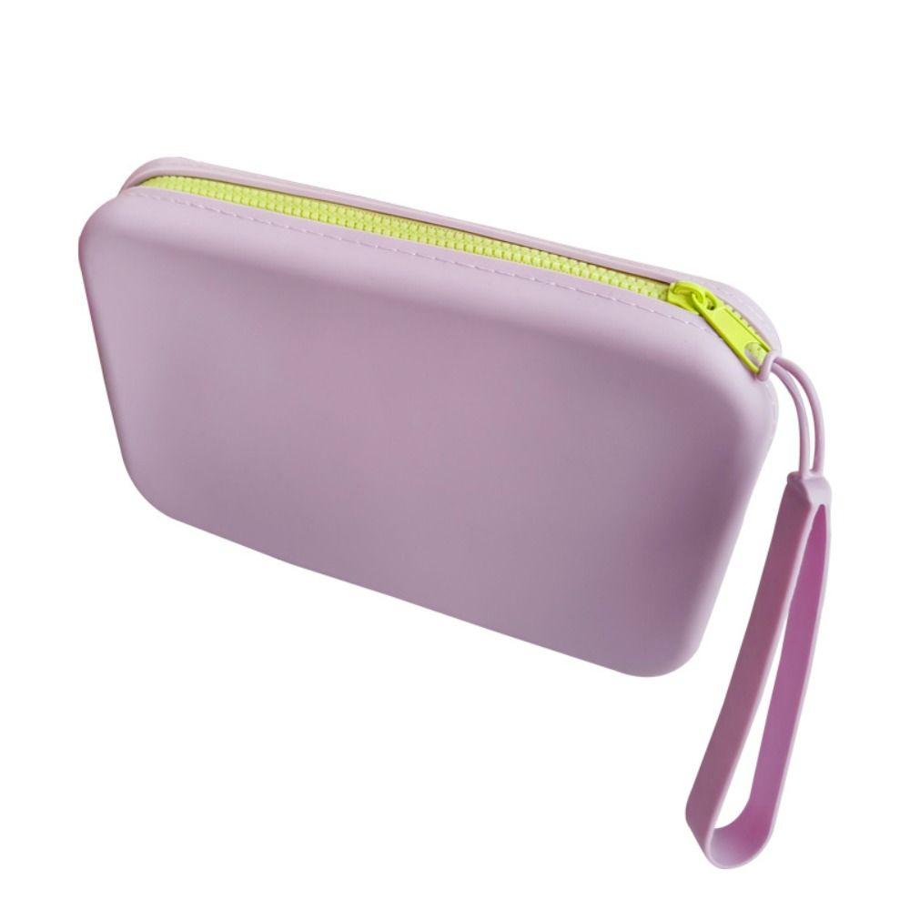 Multifunction Silicone Cosmetic Bag Waterproof Data Cable Coin Purse Travel Passport Bag  Handbag