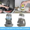 Automatic Liquid Dishwashing Brush Kitchen Household Dishwashing Brush Cleaning Kitchen Soap Dispenser Brush Gray/green